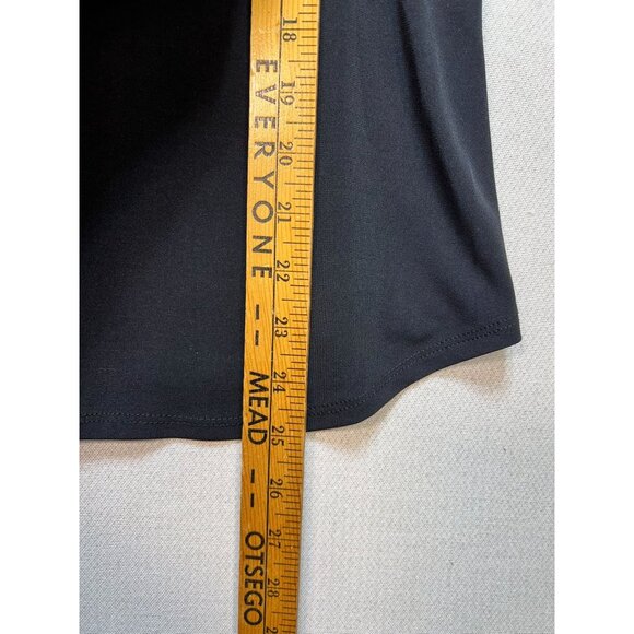 Dana Buchman Women's Button Down Shirt Long Sleeve Size M Navy Pockets Stretch - Picture 9 of 12